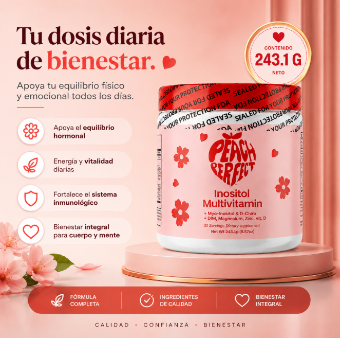 🌸INOSITOL PEACH PERFECT🌸Suplemento para el bienestar hormonal